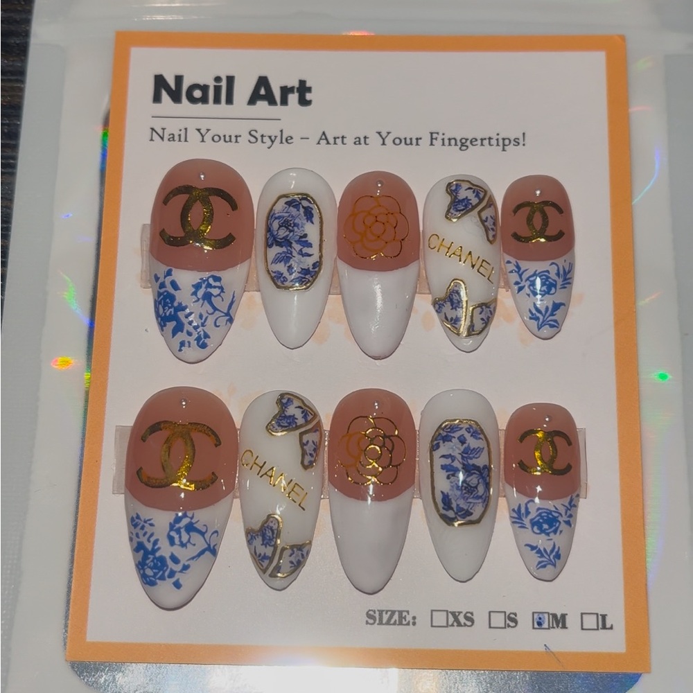 10 PC Hand Crafted Fine China C Nails NWT
